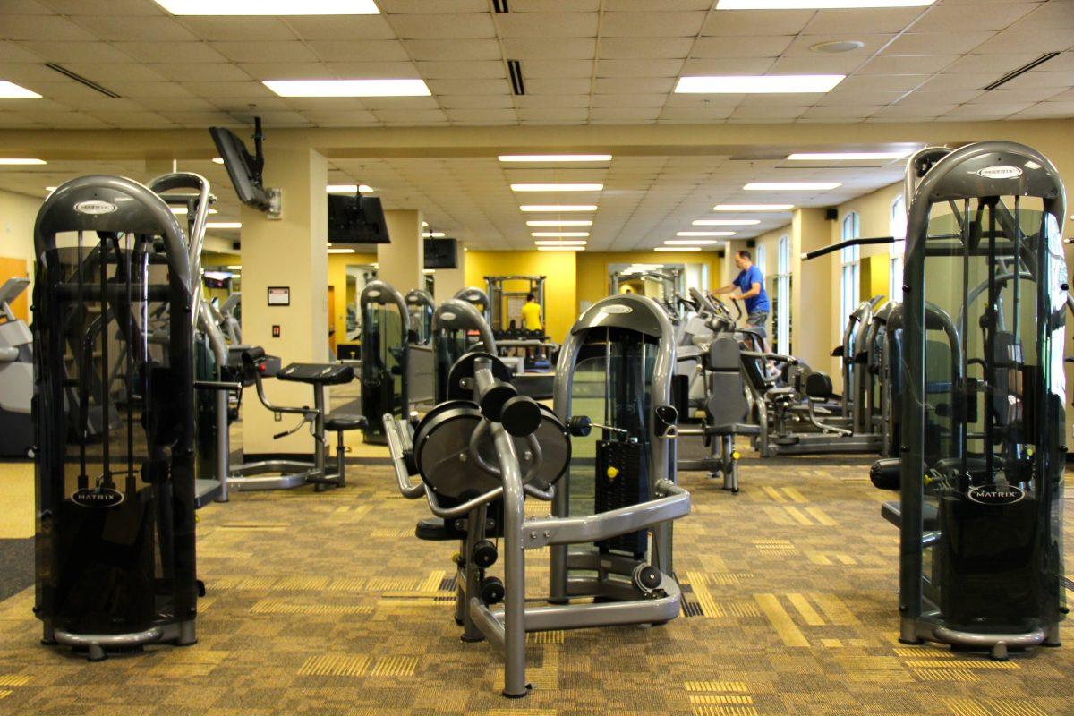 Many students taking fitness use the gym equipment in Richardson Building as part of their curriculum.