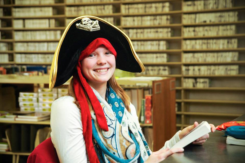 Shawna Marie Blankenship poses for a photo last interim dressed as a pirate.