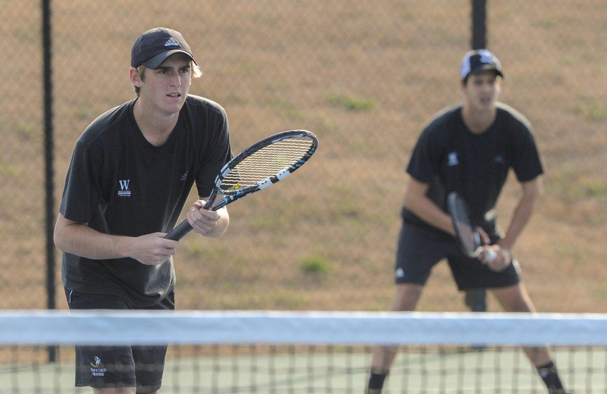 Rob Galloway is one of two seniors on the tennis team along with Walker Heffron.