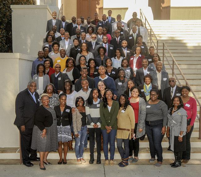 Faculty, staff, students and alumni who participated in Woffords first Black Alumni Summit.