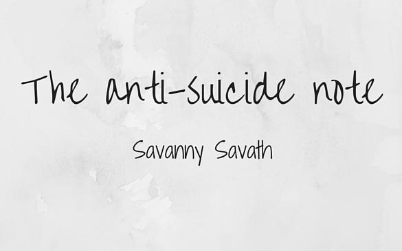 The anti-suicide note