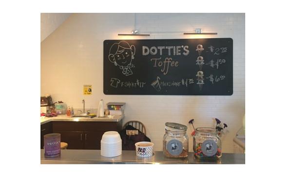 Pictured is the Inside of Dottie’s Toffee, located in Downtown Spartanburg at 155 W. Main St.