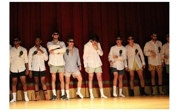 The Mr. Wofford contestants performed a choreographed dance routine to the open the show.