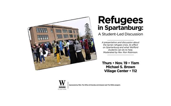 Wofford students will inform all who are interested on how the Syrian crisis happened, why the refugees are coming to Spartanburg and what students can do to help. Photo Credit to Mark Olencki.