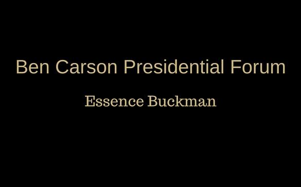 Ben Carson Presidential Forum