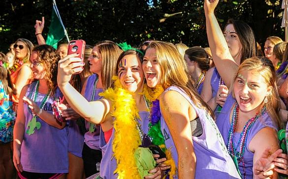 No Bid Day would be complete without a selfie. Photo Credit to Mark Olencki.