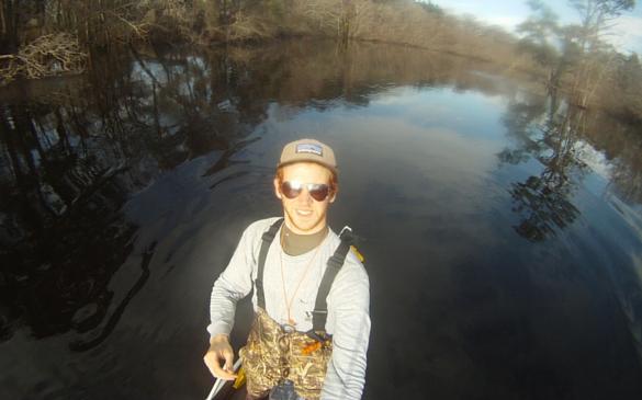 Rogers captured his trip with a GoPro, one of the few things worthy enough to take up the limited space in his canoe.
