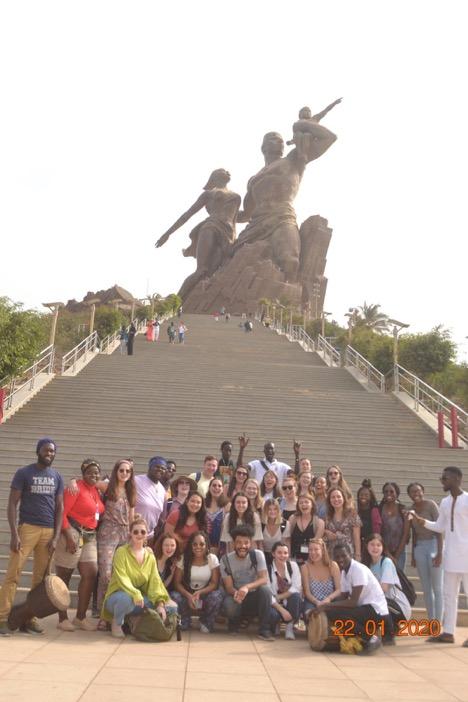 CIEE students at the African Renaissance Monument in Dakar, Senegal