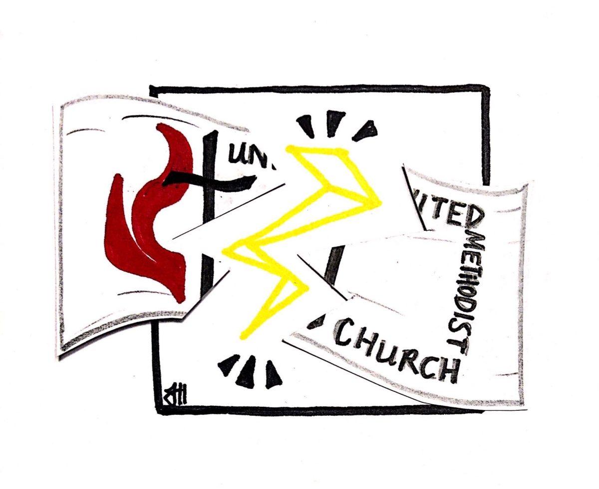 The Split in the United Methodist Church, illustrated by Johnathan Hall
