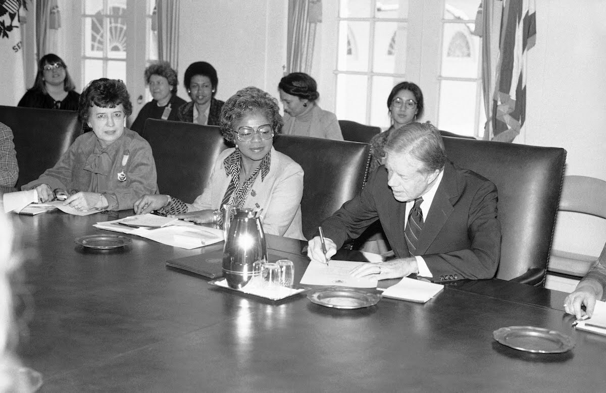 On Feb. 28, 1980, President Carter signed the proclamation to nationally recognize the week of International Womens day as Womens History Week