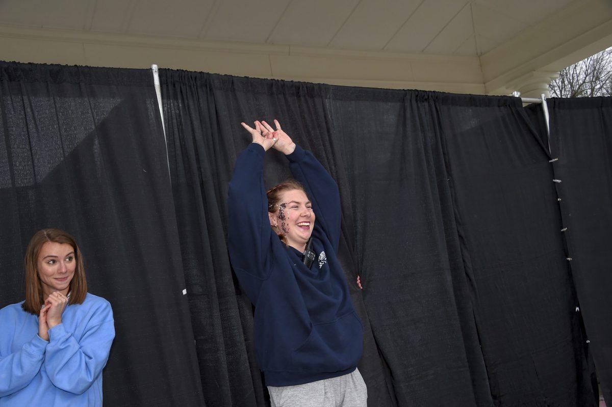 Alexa Boan, a strong woman in my life, conducting the women’s Panhellenic bid day, taken by Mark Olencki