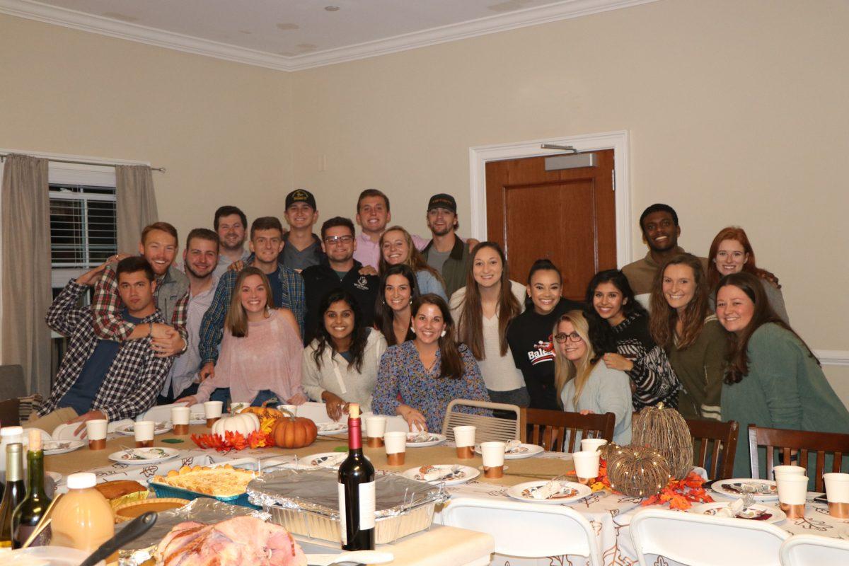A photo taken in a much-loved apartment during a Friendsgiving feast