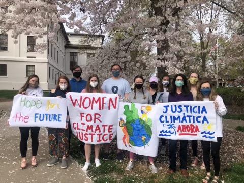 The Environmental Humanities in the Ibero-American World class advocates for climate justice both on campus and in the global community. Photo courtesy of Zoe Mullins ‘22.