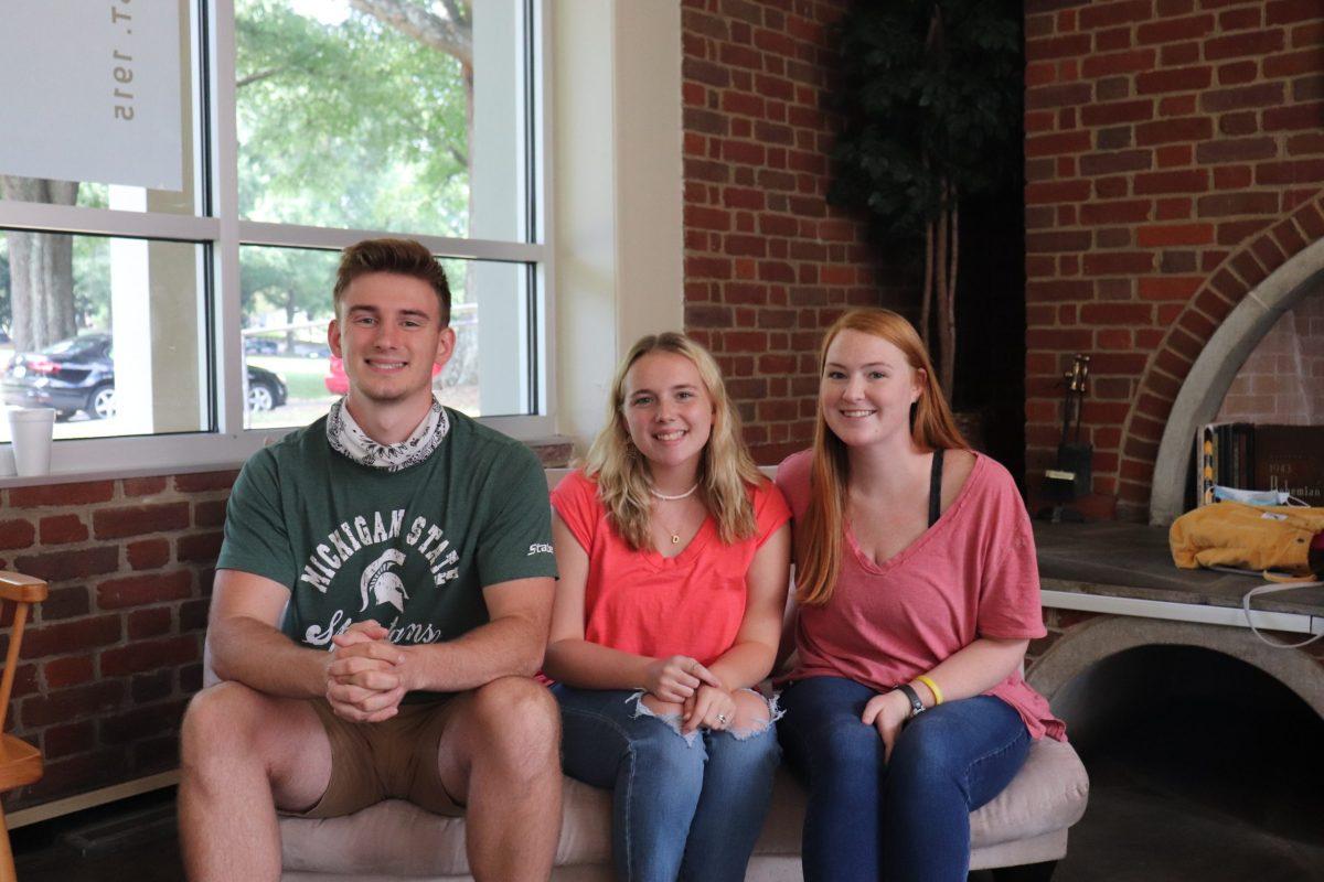 (L-R) Chalmers Rogland, managing editor; Brandi Wylie, editor-in-chief; Sarah Peak, copy editor.  Photo courtesy of Anna Lee Hoffman.