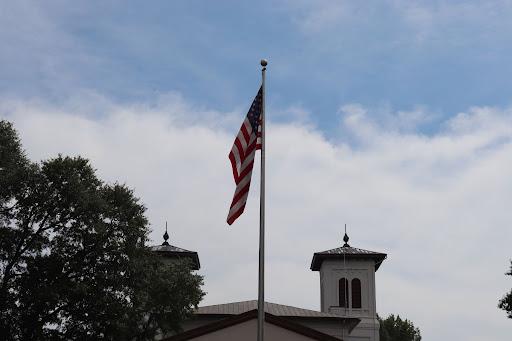 The American flag sits in front of Main. To many, it is more than just a flag. Photo Courtesy of Anna Lee Hoffman.