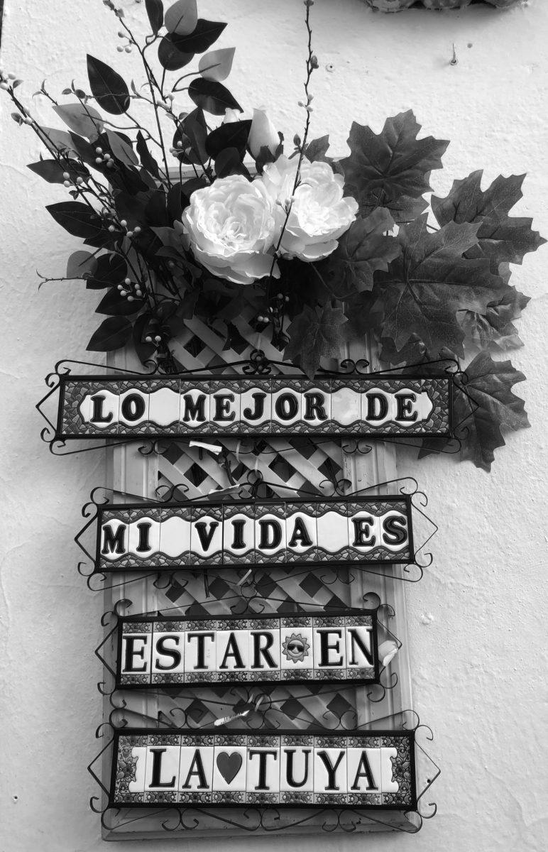 A local Spanish sign found in the street of Crdoba. In Andalusia, the dialect is characterized by speaking fast, shortened words and new vocabulary. Photo by Grace Gehlken