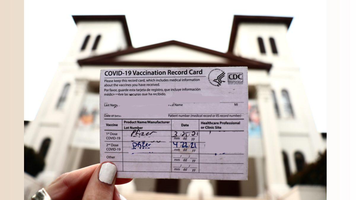 Photo by Anna Lee Hoffman
A CDC-issued proof-of-Covid-19-vaccination card. Wofford College required all students and employees to receive either the vaccine or an exemption before Nov. 1.