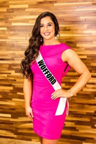 Photo courtesy of Promise Henry.
Promise Henry ‘25 competes in the Miss Collegiate NC/SC Pageant on Feb. 20. Henry was crowned Miss Centurion in 2020 and hopes to organize a pageant and clothing drive at Wofford. 