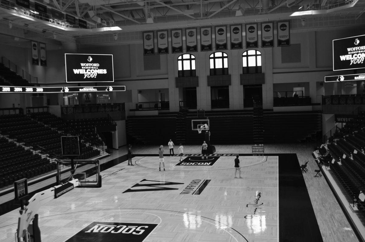 Photo by Paulina Veremchuk.
Jerry Richardson Indoor Stadium, home of the Wofford basketball programs. Lots of new faces will feature on the court for the men’s team next season, with eight players departing and nine new signees