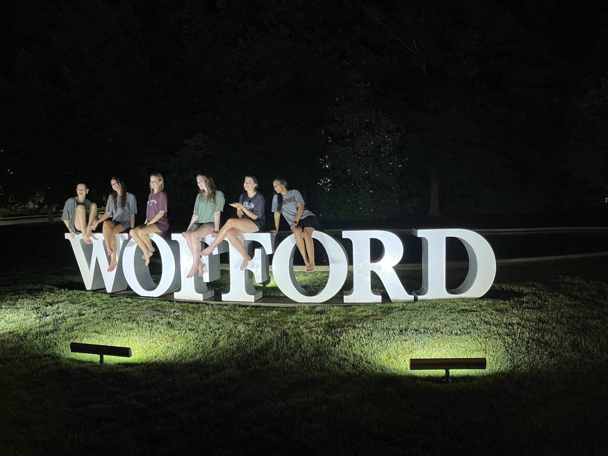 Wofford ‘22 seniors are enjoying the last tradition of Wofford College: jumping in the fountain. Many students choose Wofford for its community environment and high rankings. Photo by Anna Lee Hoffman.