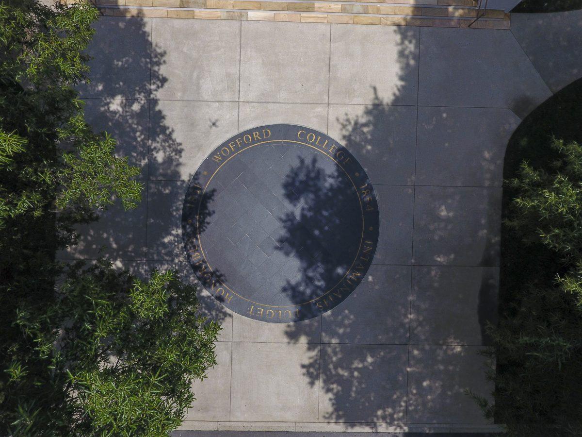 The Seal of Wofford’s Old Main, photo credit Jeremy Powers
