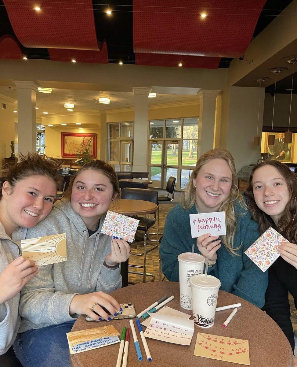 Photo courtesy of @wocomeaningfulconnections on Instagram -
Meaningful Connections held their first meeting in Acorn Cafe. They spent their first meeting writing cards.