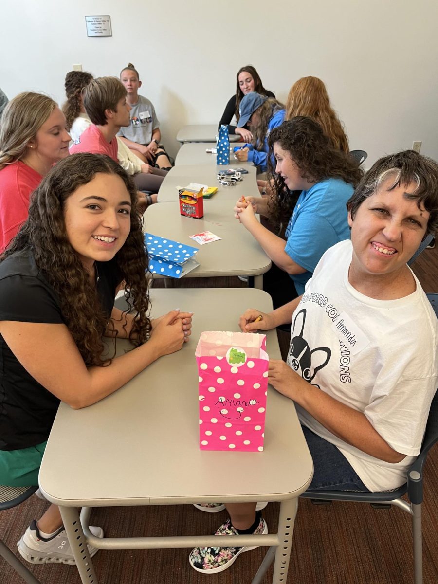 Sophia Senior ‘27 and students in Wofford Companions work with special needs individuals in the community. Wofford Companions holds multiple events throughout each semester.
