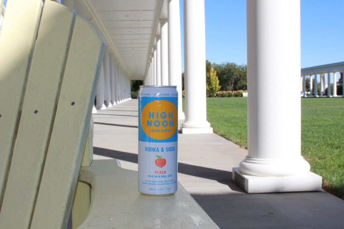 Popular alcoholic beverage High Noon is displayed at the Stewart H. Johnson Greek Village. Wofford College recently updated its alcohol policy to allow this beverage into fraternity parties.