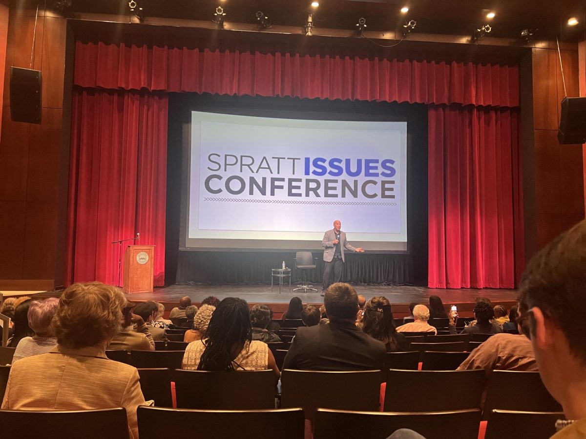 The first Upstate Spratt Issues Conference took place in the Sallenger Richardson Center for the Arts. A panel of speakers spoke about leading issues in todays world. 