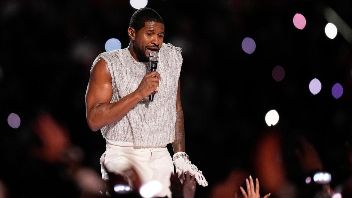 Usher performs 2024 Super Bowl Halftime show. (Photo courtesy of Brynn Anderson, AP Photo)