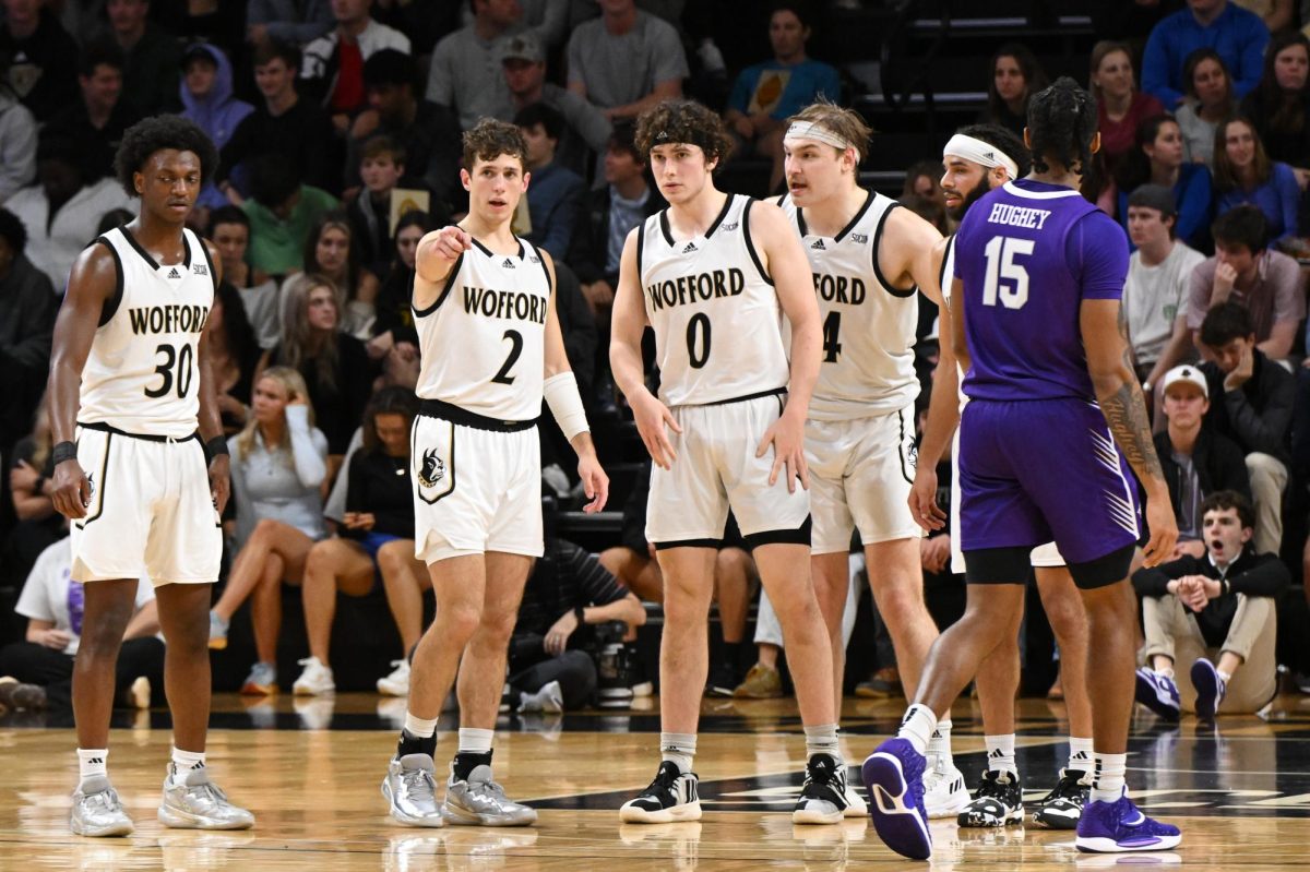 Wofford’s Mens Basketball plays against Furman University. The team is current-
ly experiencing difficulties with the NCAA and their head coach.