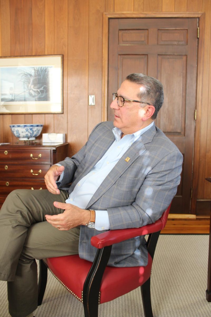 Editor -in-Chief Katie Kirk ‘25 conducted an interview with President Samhat on Oct. 24