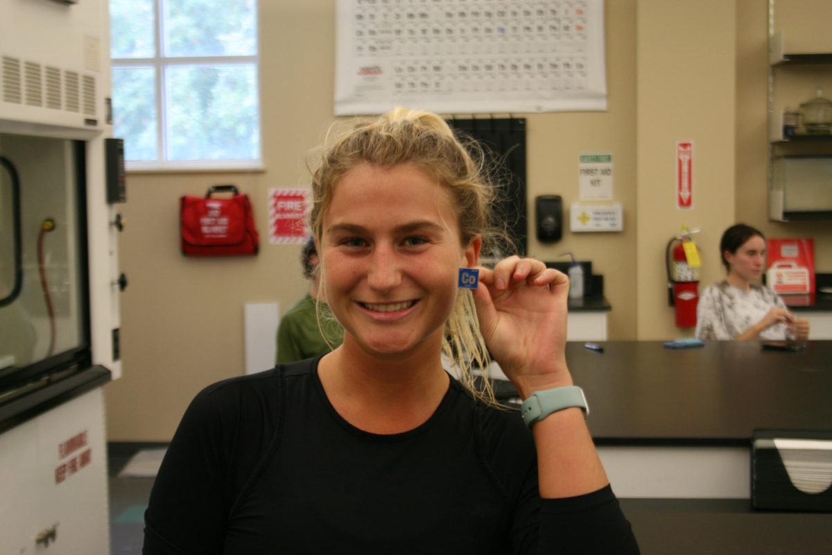 The chemistry department hosted the ChemOlympics to test students knowledge. Chemistry majors, such as Emma O’Brien ‘26, competed.