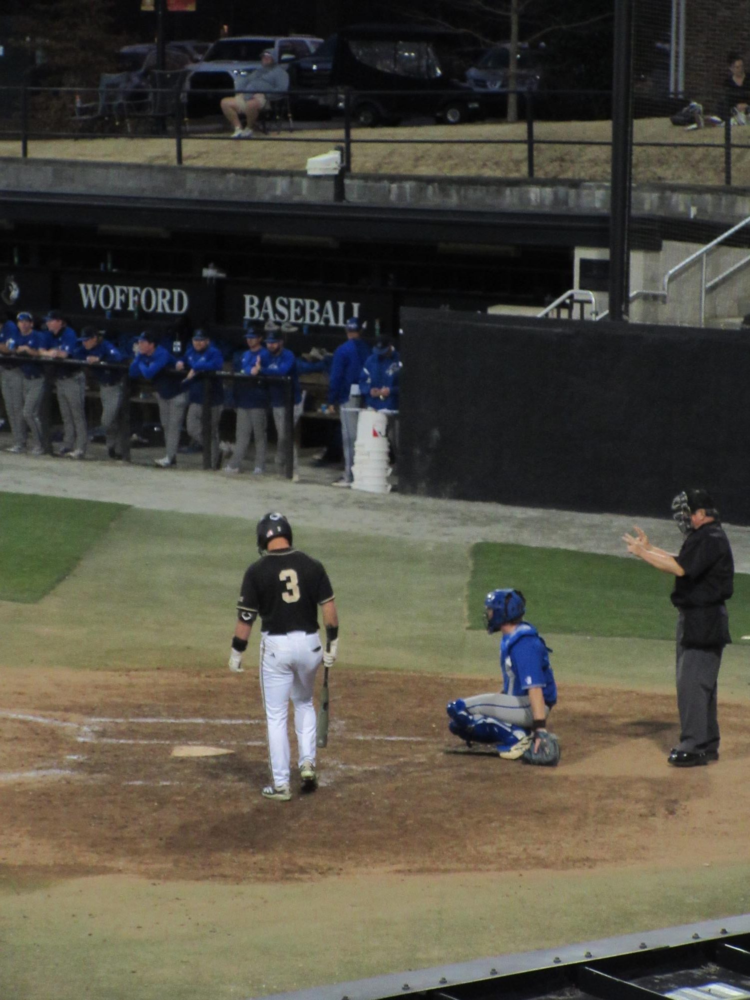 David Wiley ’25  at bat at the Wofford Baseball game against UNC Asheville on February 25, 2025.